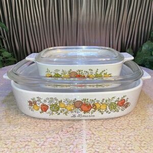Vintage Corning Ware 10X10X2 and 7X7X2
